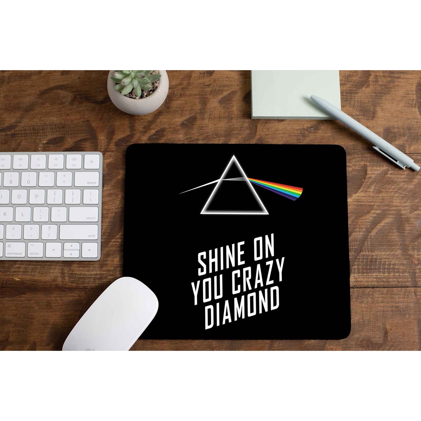 Shine On You Crazy Diamond Pink Floyd Mousepad gaming logitech mouse pad large online price The Banyan Tee TBT