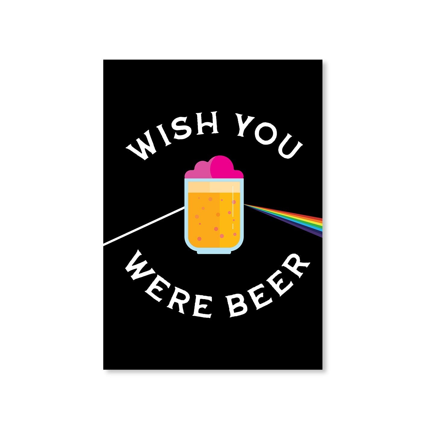 Wish You Were Beer Pink Floyd Poster Posters Wallart Framed Unframed Laminated Art Wall Room Décor Big online united states of america usa The Banyan Tee TBT