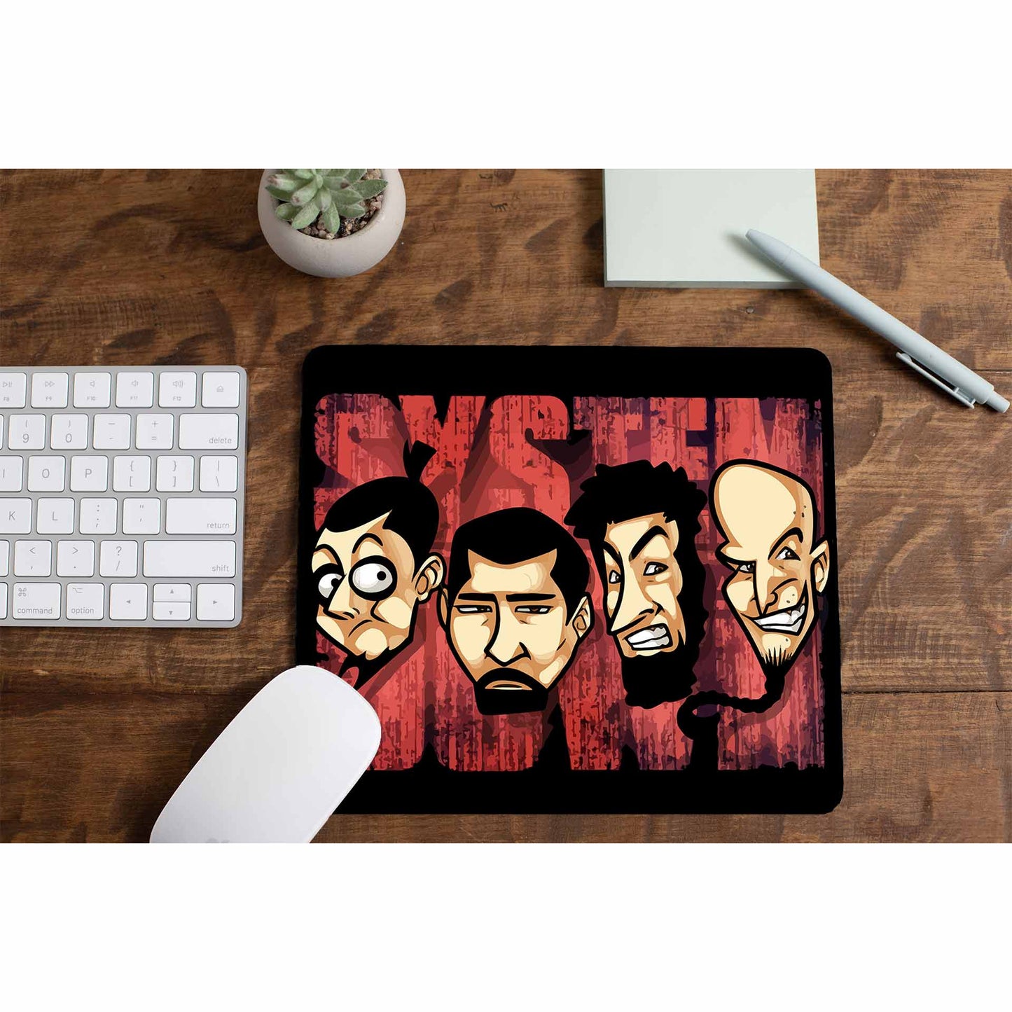 system of a down pop art mousepad logitech large anime music band buy online united states of america usa the banyan tee tbt men women girls boys unisex
