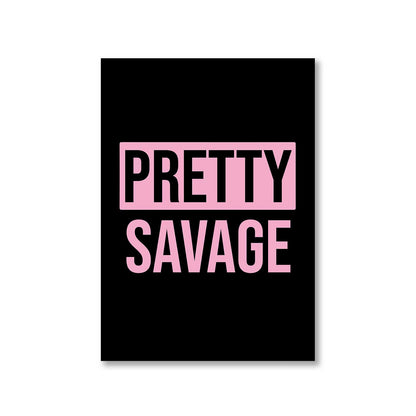 black pink pretty savage poster wall art buy online united states of america usa the banyan tee tbt a4 song k pop jennie lisa jisoo rose