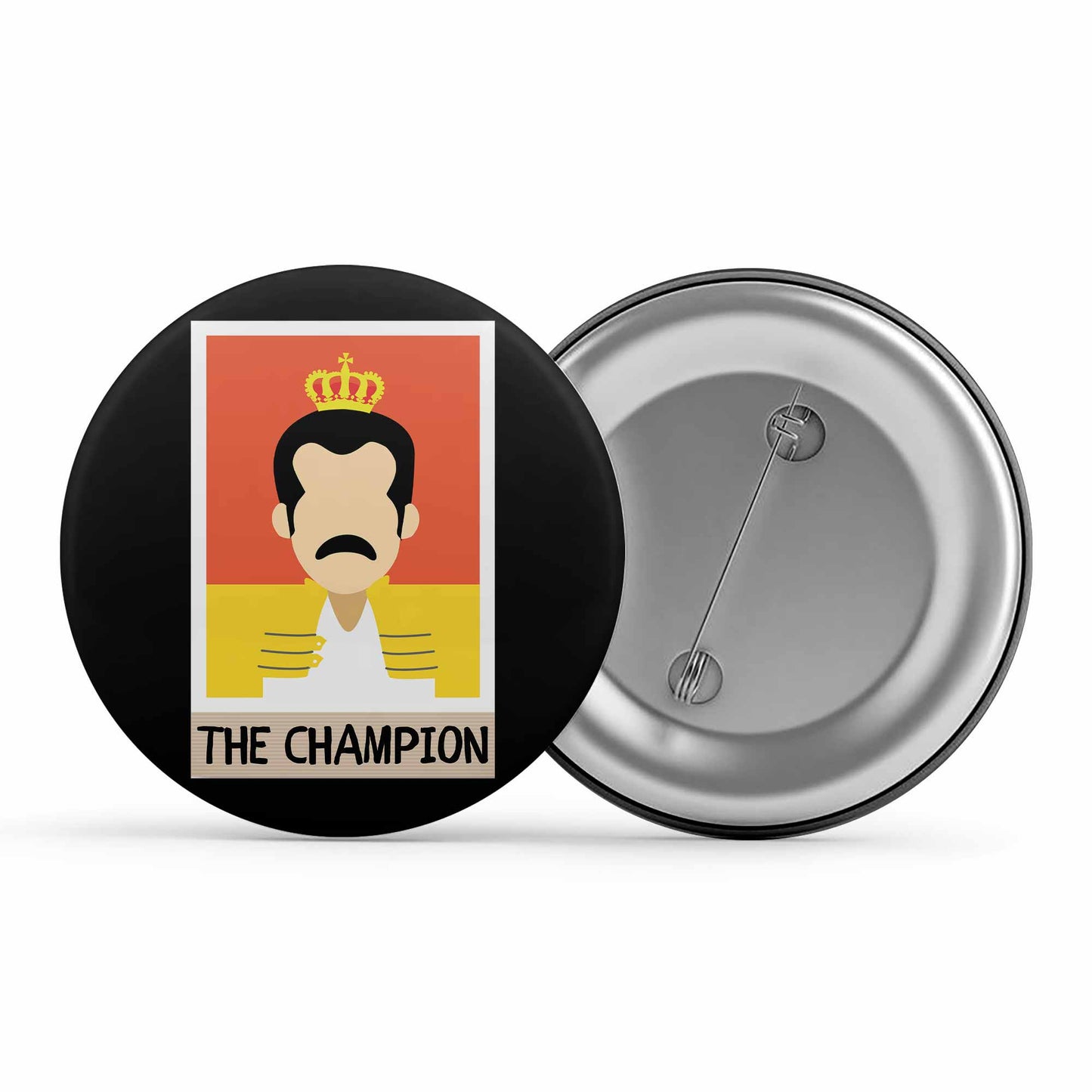 queen the champion badge pin button music band buy online united states of america usa the banyan tee tbt men women girls boys unisex