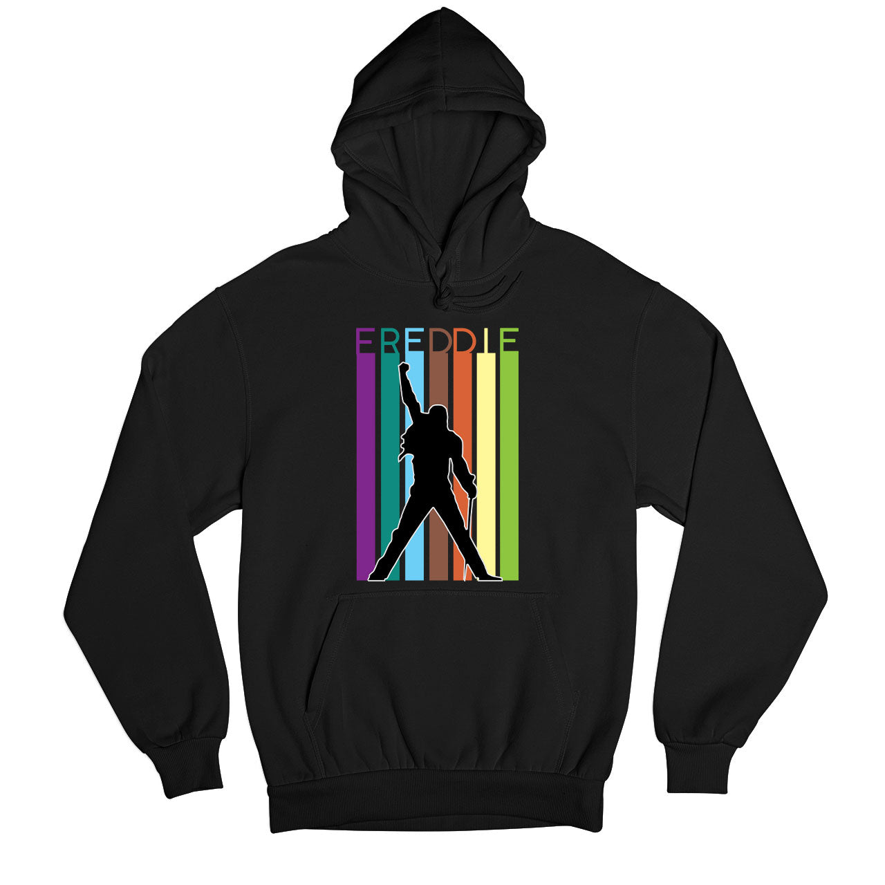 queen freddie hoodie hooded sweatshirt winterwear music band buy online usa united states of america the banyan tee tbt men women girls boys unisex black