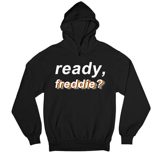 queen ready freddie hoodie hooded sweatshirt winterwear music band buy online usa united states of america the banyan tee tbt men women girls boys unisex black