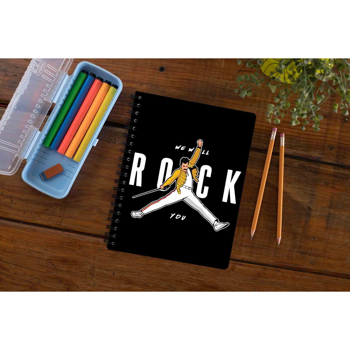 queen we will rock you notebook notepad diary buy online united states of america usa the banyan tee tbt unruled