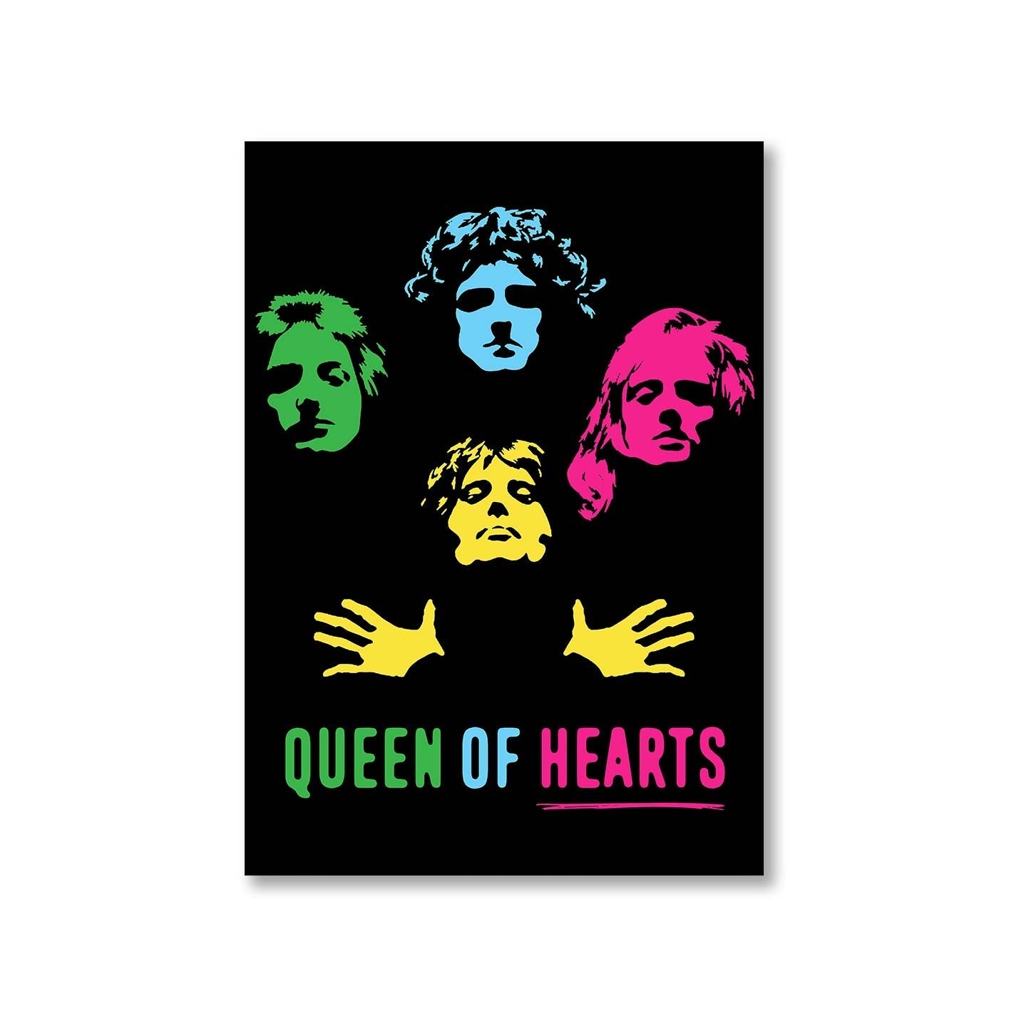 queen queen of hearts poster wall art buy online united states of america usa the banyan tee tbt a4