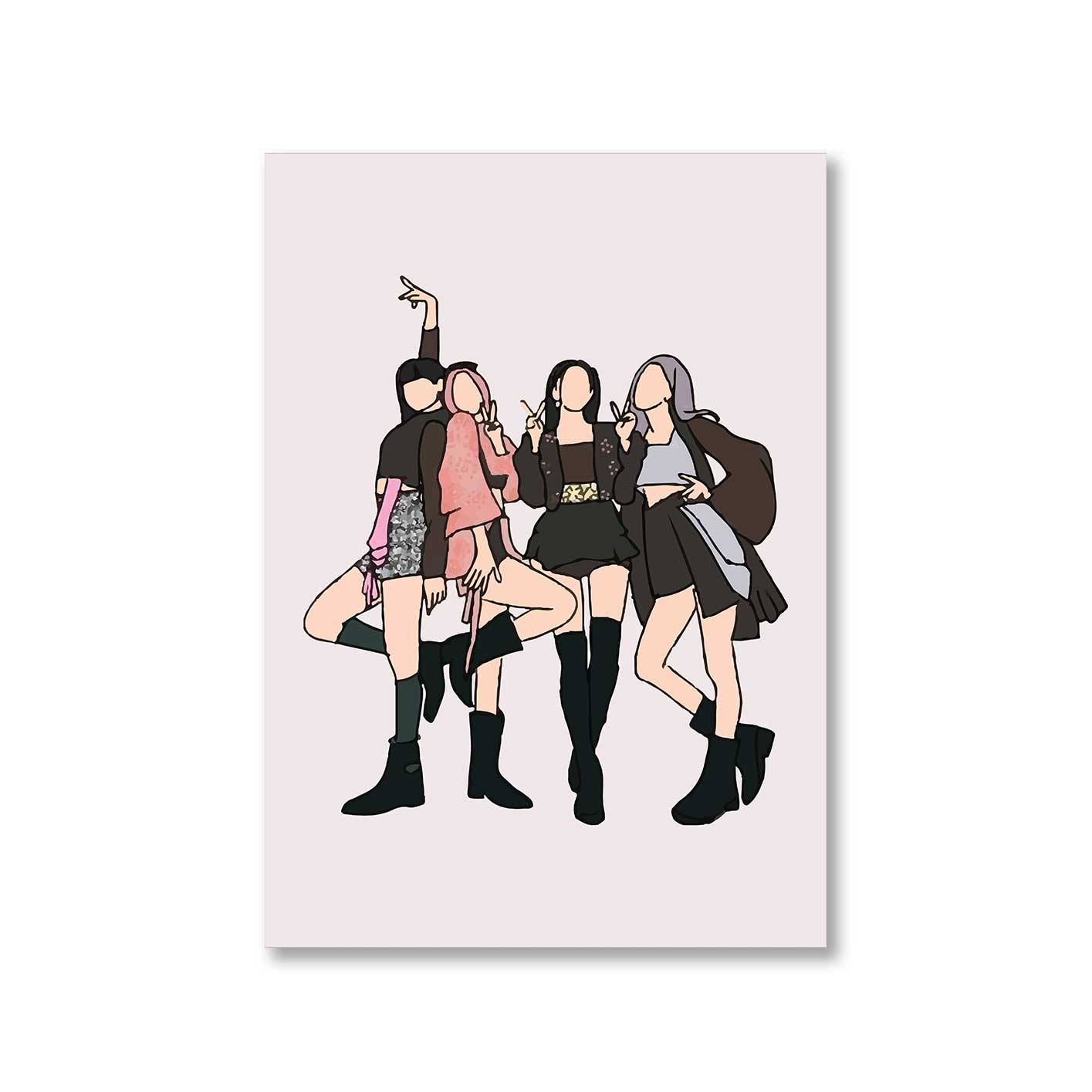 black pink the queens of k pop poster wall art buy online united states of america usa the banyan tee tbt a4 song k pop jennie lisa jisoo rose