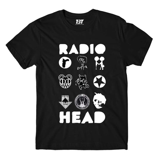 radiohead album arts t-shirt music band buy online usa united states the banyan tee tbt men women girls boys unisex black