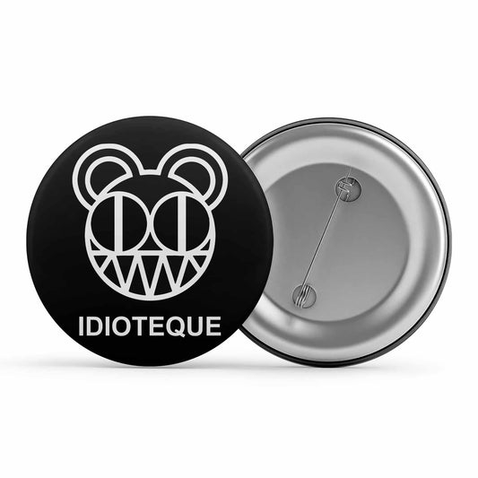 radiohead idioteque badge pin button music band buy online united states of america usa the banyan tee tbt men women girls boys unisex