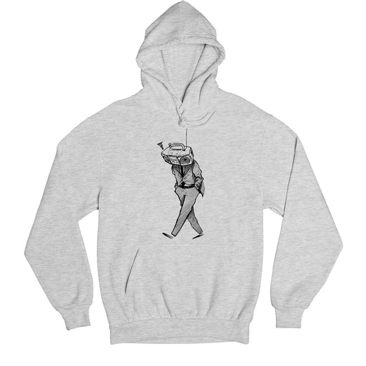 radiohead fan art hoodie hooded sweatshirt winterwear music band buy online usa united states of america the banyan tee tbt men women girls boys unisex gray