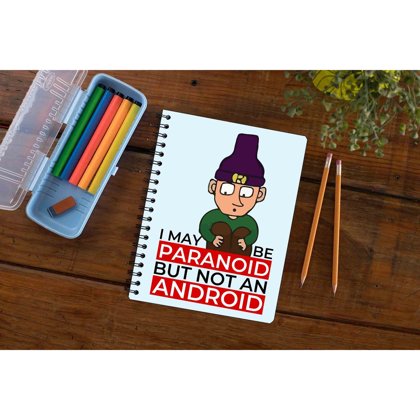 radiohead paranoid android notebook notepad diary buy online united states of america usa the banyan tee tbt unruled