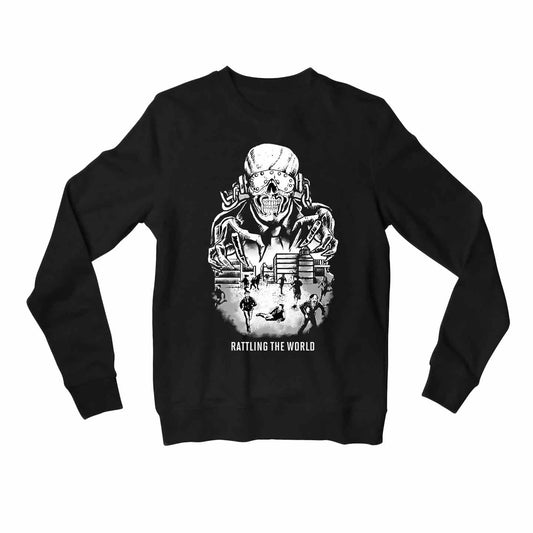 megadeth rattling the world sweatshirt upper winterwear music band buy online united states of america usa the banyan tee tbt men women girls boys unisex black