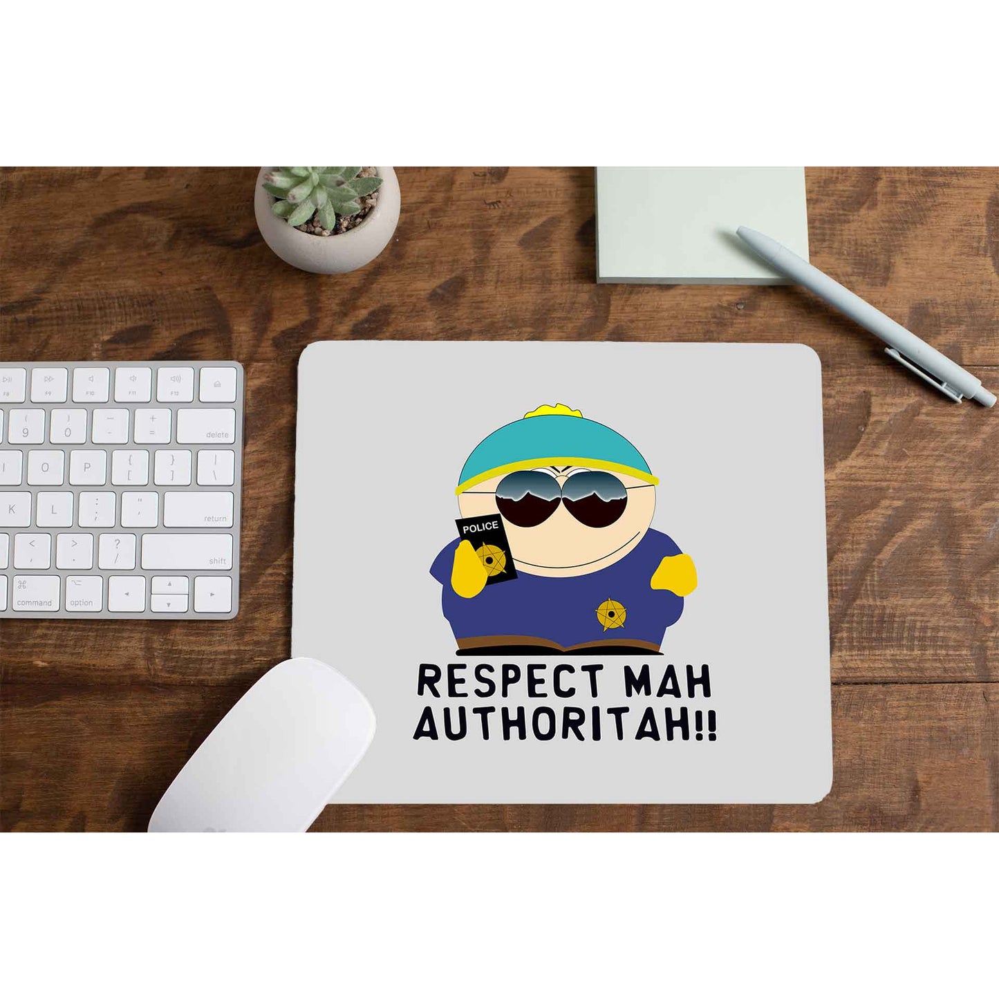 south park respect mah authoritah mousepad logitech large anime tv & movies buy online united states of america usa the banyan tee tbt men women girls boys unisex  south park kenny cartman stan kyle cartoon character illustration