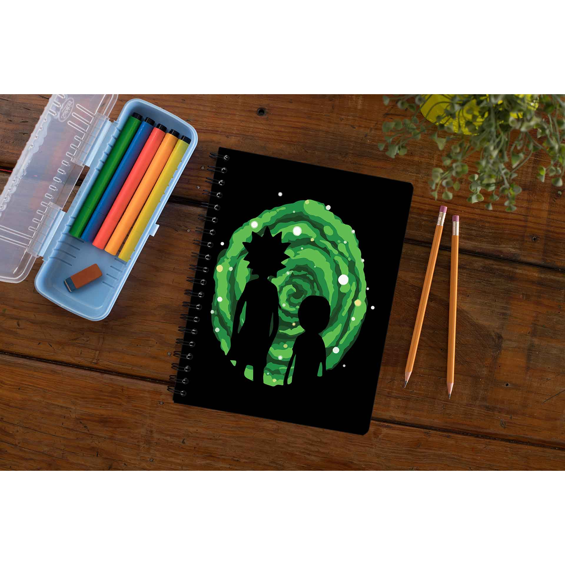 rick and morty portal notebook notepad diary buy online united states of america usa the banyan tee tbt unruled rick and morty online summer beth mr meeseeks jerry quote vector art clothing accessories merchandise