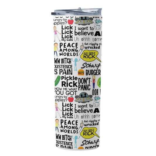 rick and morty tumbler bottle tv shows & movies buy online united states of america usa the banyan tee tbt men women girls boys unisex