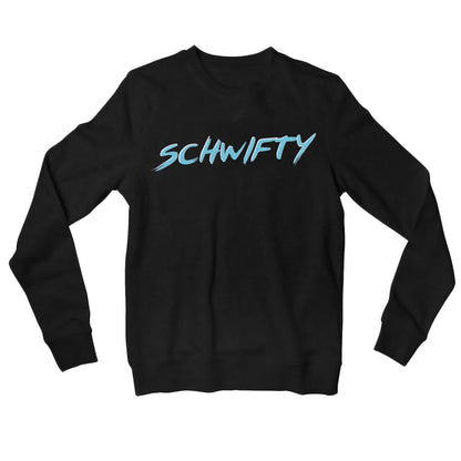 rick and morty schwifty sweatshirt upper winterwear buy online united states of america usa the banyan tee tbt men women girls boys unisex black rick and morty online summer beth mr meeseeks jerry quote vector art clothing accessories merchandise