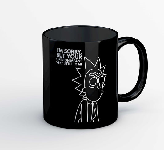 rick and morty opinion mug coffee ceramic buy online usa united states of america the banyan tee tbt men women girls boys unisex  rick and morty online summer beth mr meeseeks jerry quote vector art clothing accessories merchandise