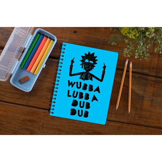 rick and morty wubba lubba dub dub notebook notepad diary buy online united states of america usa the banyan tee tbt unruled rick and morty online summer beth mr meeseeks jerry quote vector art clothing accessories merchandise