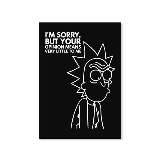 rick and morty opinion poster wall art buy online united states of america usa the banyan tee tbt a4 rick and morty online summer beth mr meeseeks jerry quote vector art clothing accessories merchandise