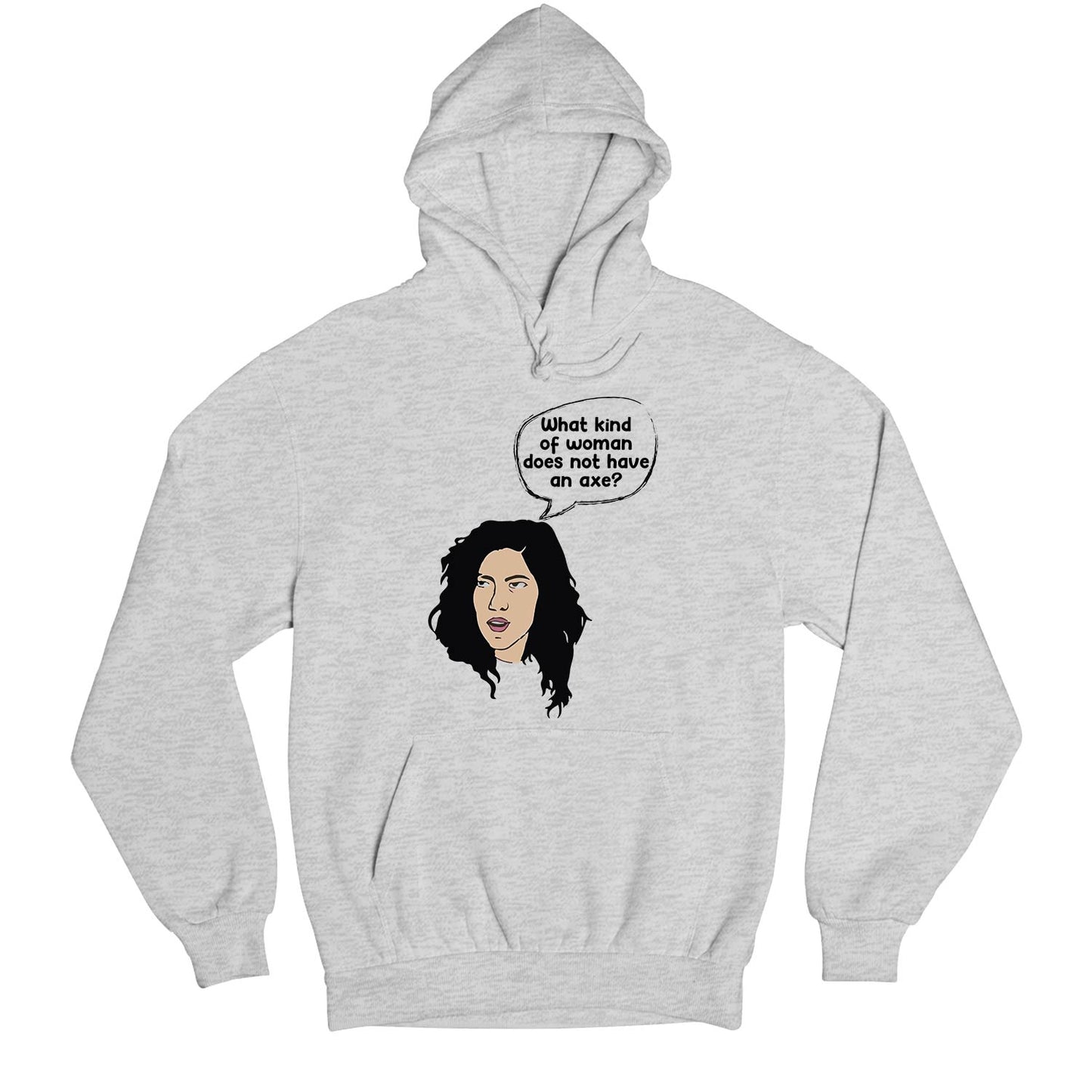 brooklyn nine-nine what kind of woman hoodie hooded sweatshirt winterwear tv & movies buy online usa united states of america the banyan tee tbt men women girls boys unisex gray stranger things eleven demogorgon shadow monster dustin quote vector art clothing accessories merchandise