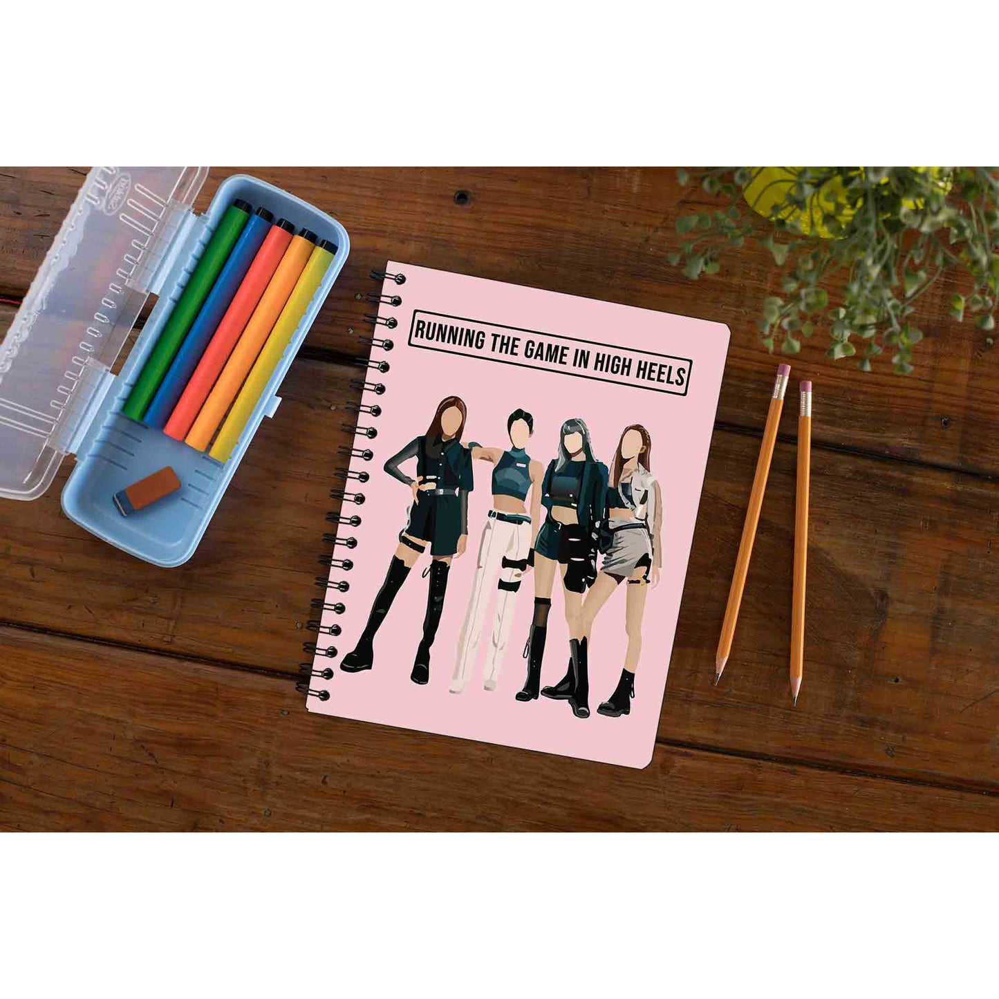 black pink running the game notebook notepad diary buy online united states of america usa the banyan tee tbt unruled song k pop jennie lisa jisoo rose