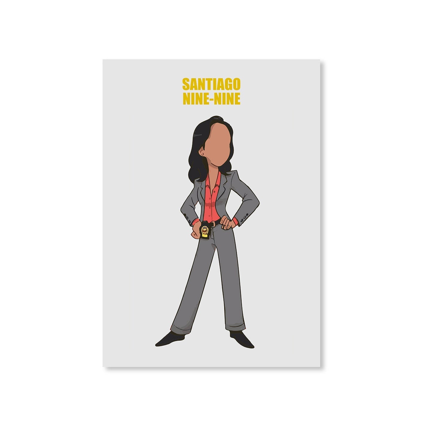 brooklyn nine-nine santiago nine-nine poster wall art buy online united states of america usa the banyan tee tbt a4 stranger things eleven demogorgon shadow monster dustin quote vector art clothing accessories merchandise