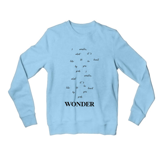 shawn mendes wonder sweatshirt upper winterwear music band buy online united states of america usa the banyan tee tbt men women girls boys unisex baby blue