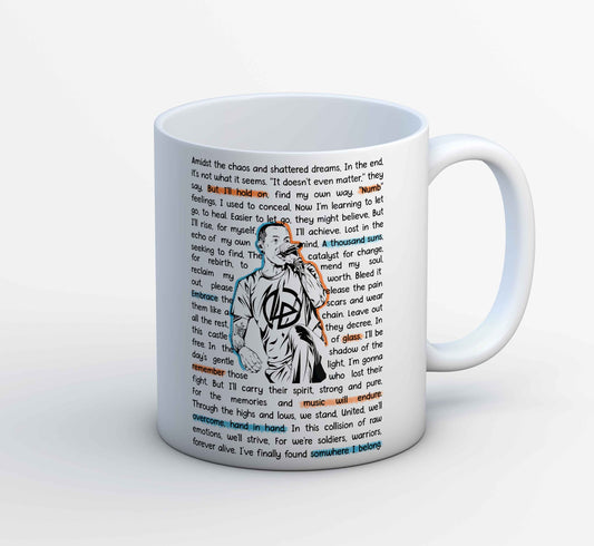 linkin park song story mug coffee ceramic music band buy online usa united states of america the banyan tee tbt men women girls boys unisex