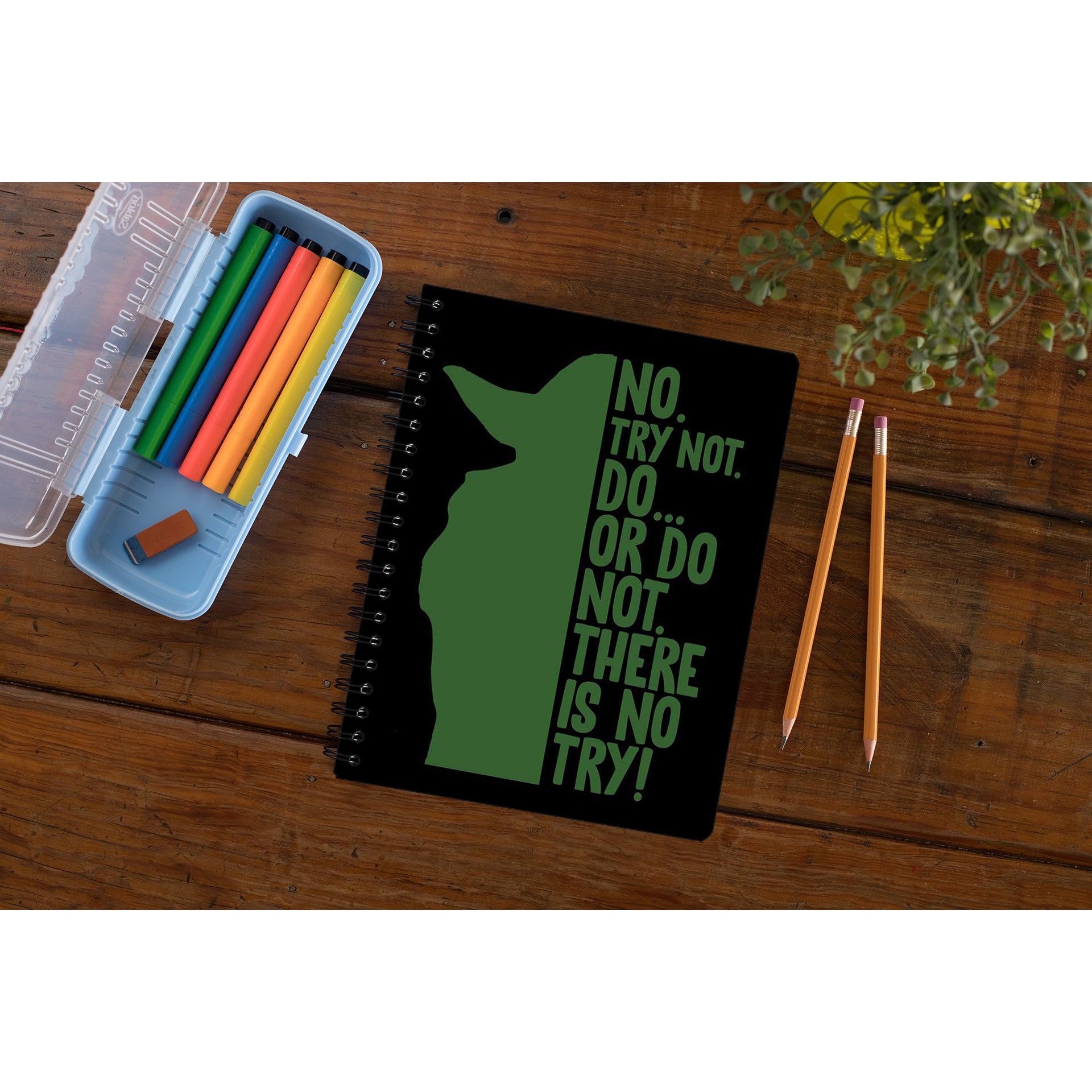 star wars there is no try notebook notepad diary buy online united states of america usa the banyan tee tbt unruled yoda