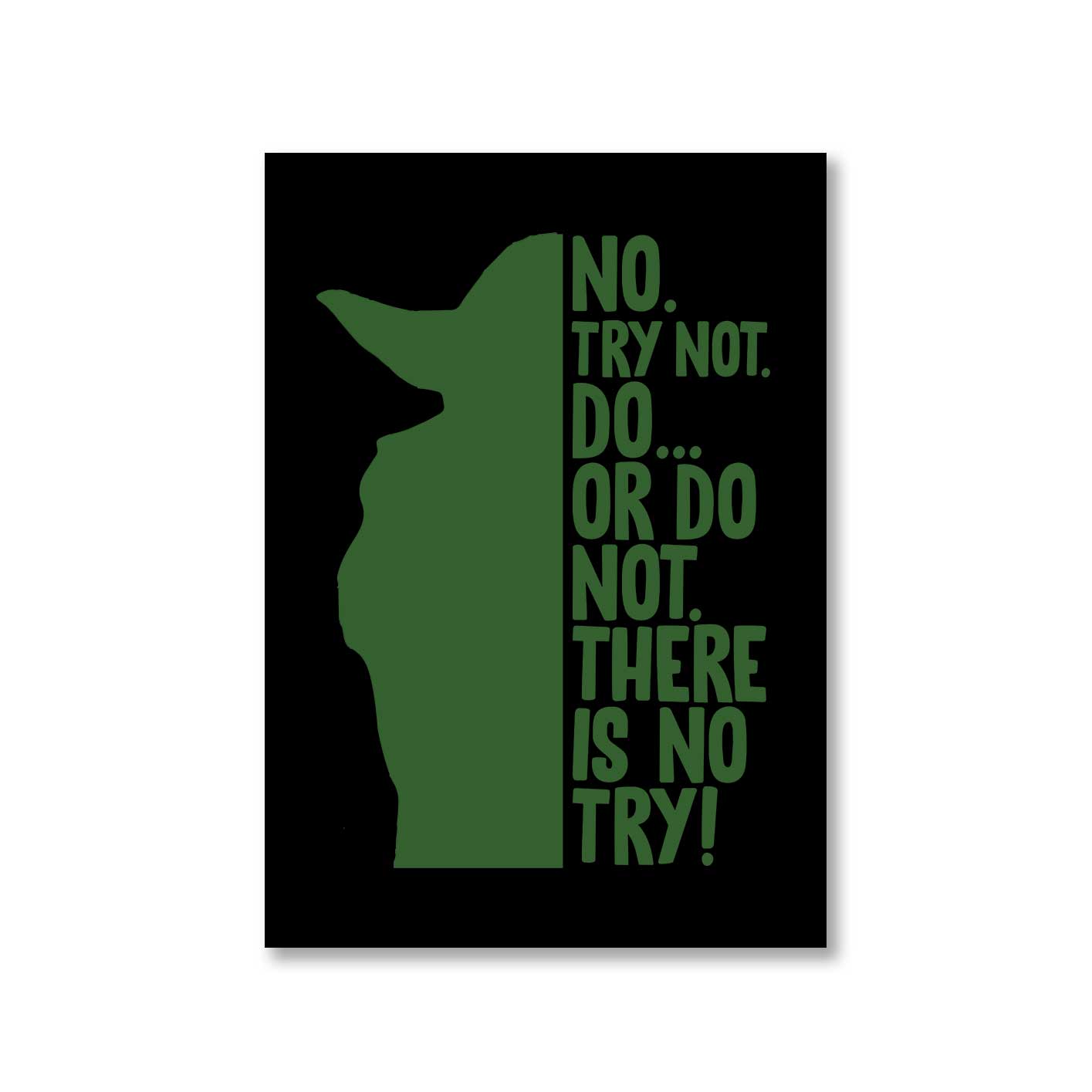 star wars there is no try poster wall art buy online united states of america usa the banyan tee tbt a4 yoda