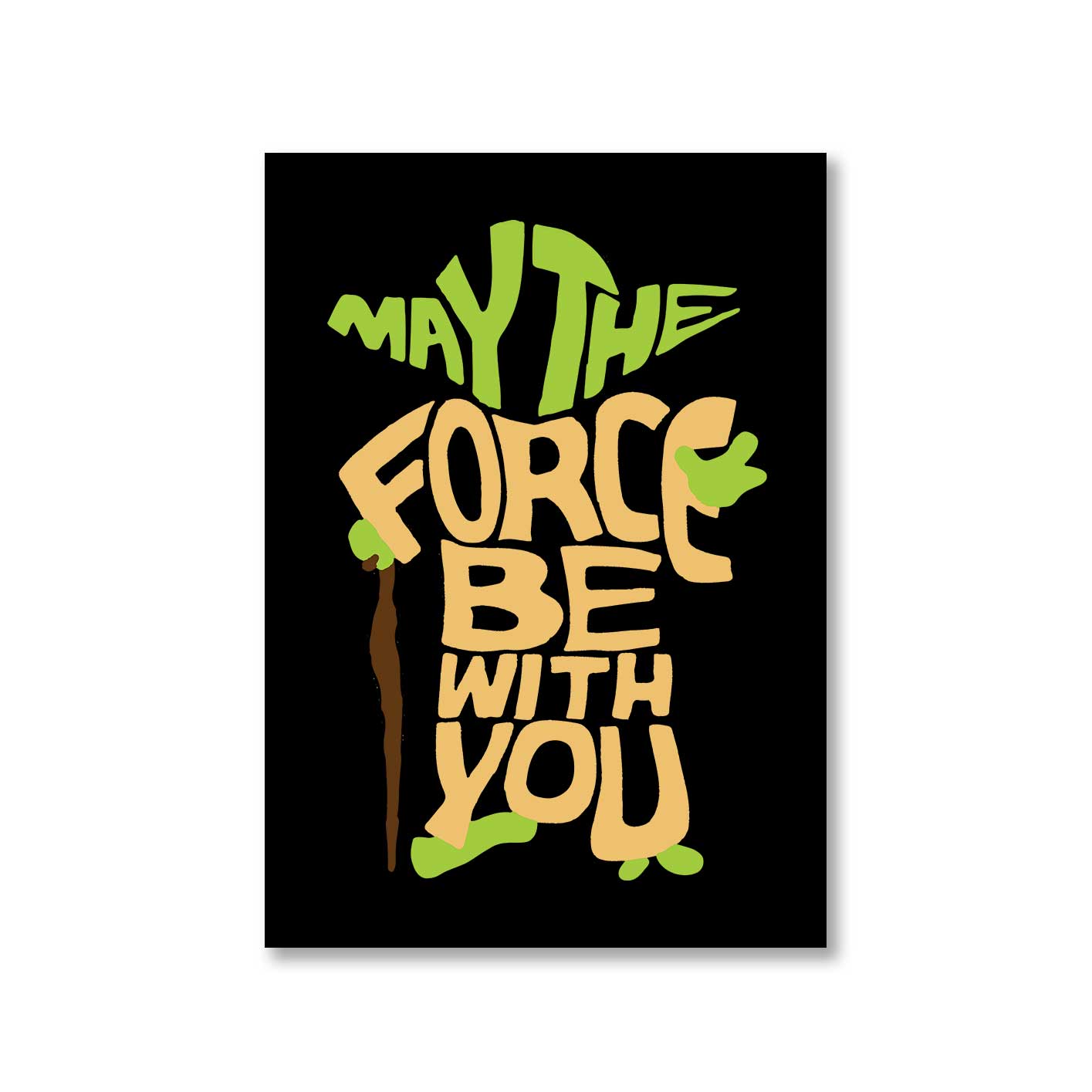 star wars may the force be with you poster wall art buy online united states of america usa the banyan tee tbt a4 yoda