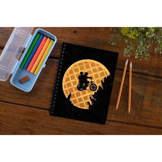 stranger things eggo notebook notepad diary buy online united states of america usa the banyan tee tbt unruled stranger things eleven demogorgon shadow monster dustin quote vector art clothing accessories merchandise