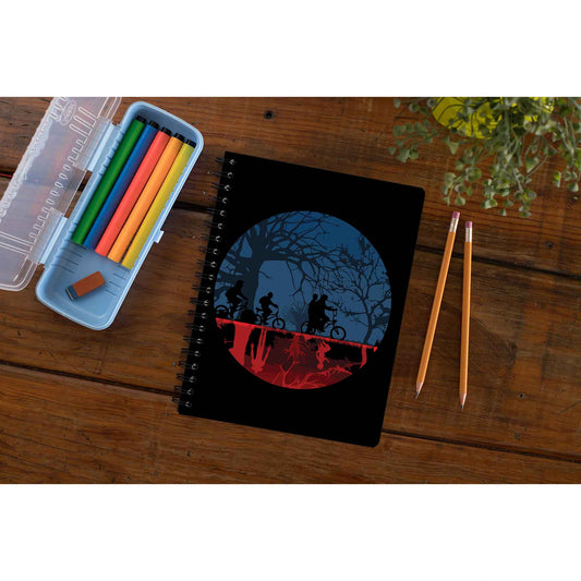 stranger things the upside down notebook notepad diary buy online united states of america usa the banyan tee tbt unruled stranger things eleven demogorgon shadow monster dustin quote vector art clothing accessories merchandise