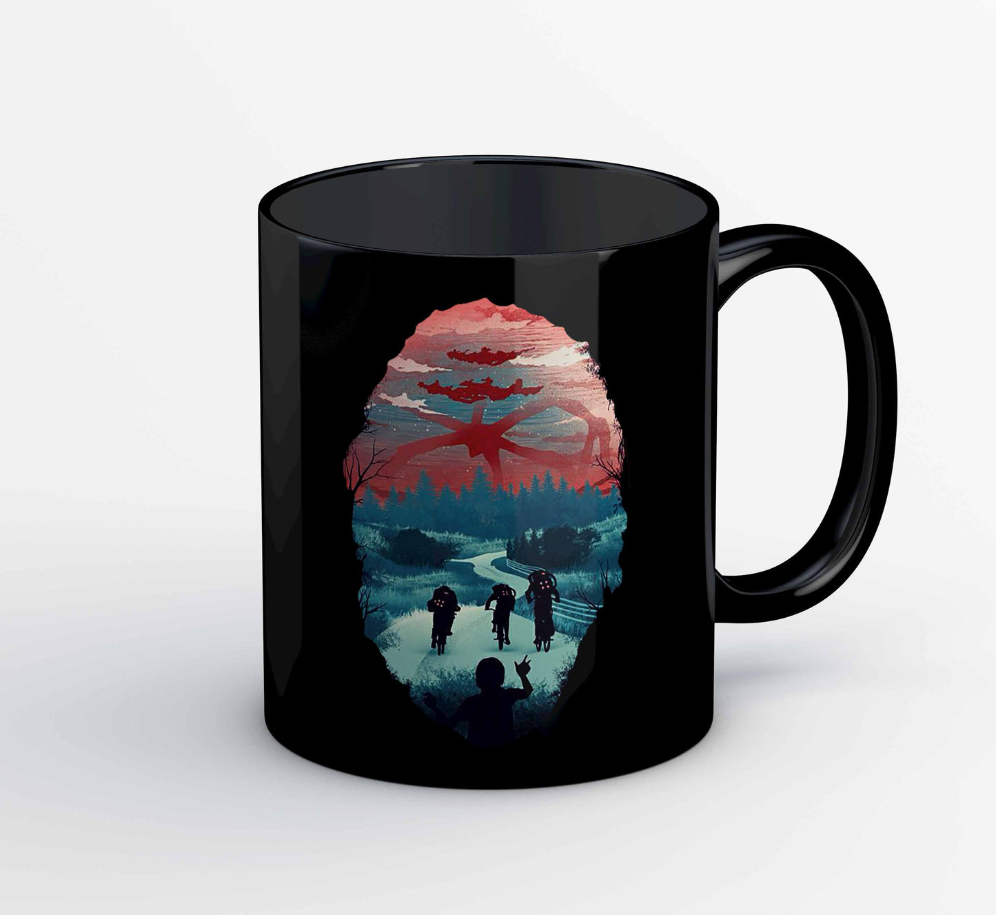 stranger things shadow monster mug coffee ceramic tv & movies buy online usa united states of america the banyan tee tbt men women girls boys unisex  stranger things eleven demogorgon shadow monster dustin quote vector art clothing accessories merchandise