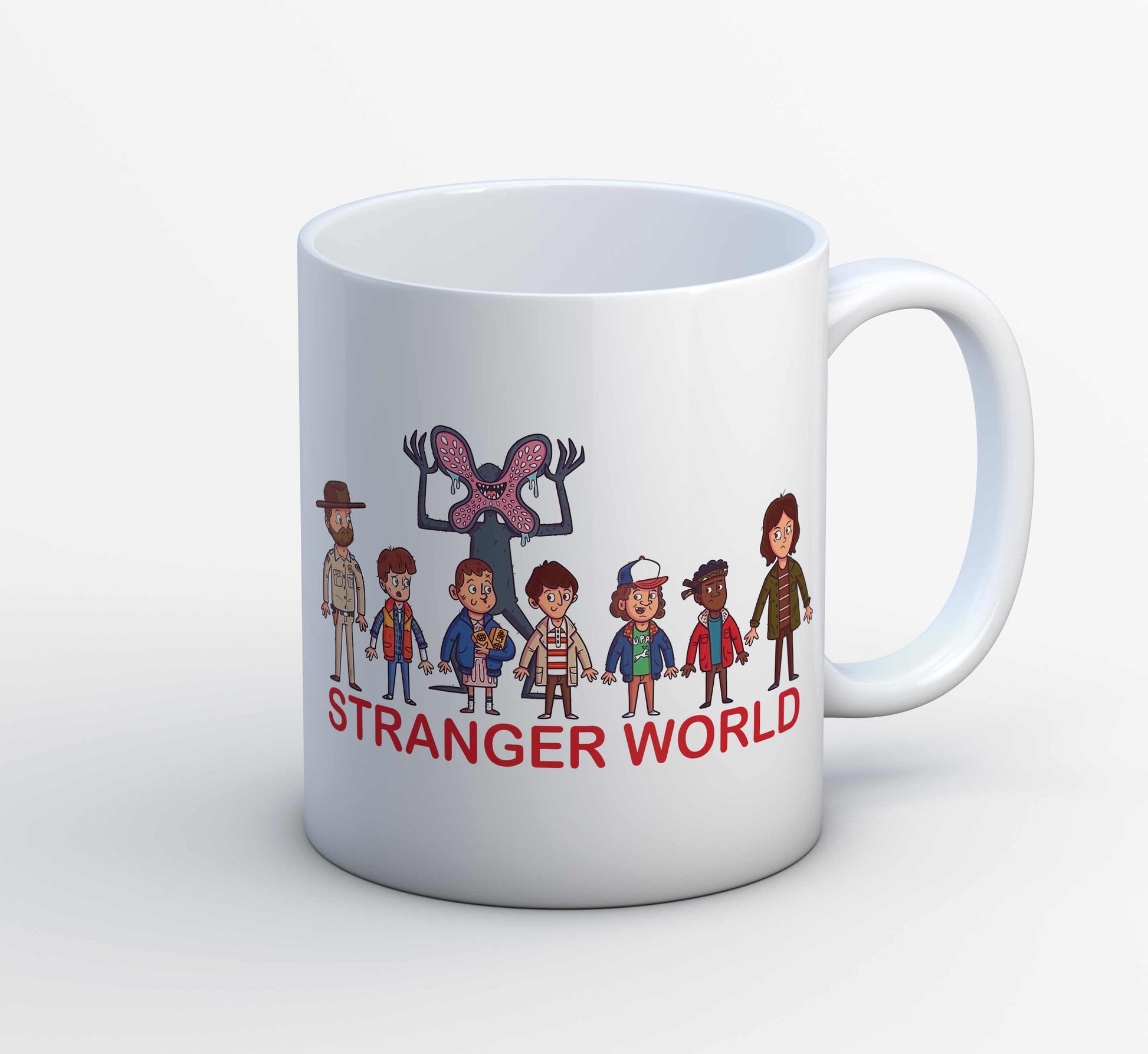 stranger things stranger world mug coffee ceramic tv & movies buy online usa united states of america the banyan tee tbt men women girls boys unisex  stranger things eleven demogorgon shadow monster dustin quote vector art clothing accessories merchandise