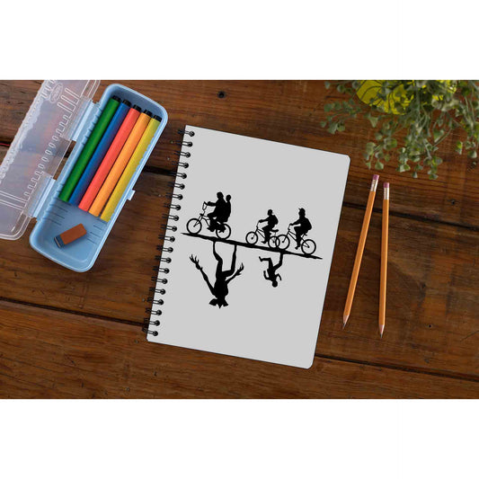 stranger things the upside down notebook notepad diary buy online united states of america usa the banyan tee tbt unruled stranger things eleven demogorgon shadow monster dustin quote vector art clothing accessories merchandise