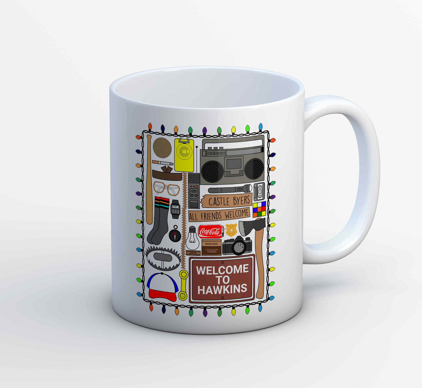 stranger things doodle mug coffee ceramic tv & movies buy online usa united states of america the banyan tee tbt men women girls boys unisex  stranger things eleven demogorgon shadow monster dustin quote vector art clothing accessories merchandise