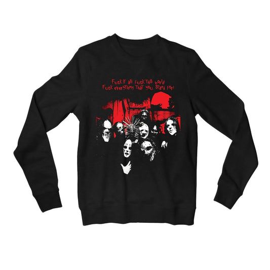 slipknot surfacing sweatshirt upper winterwear music band buy online united states of america usa the banyan tee tbt men women girls boys unisex black