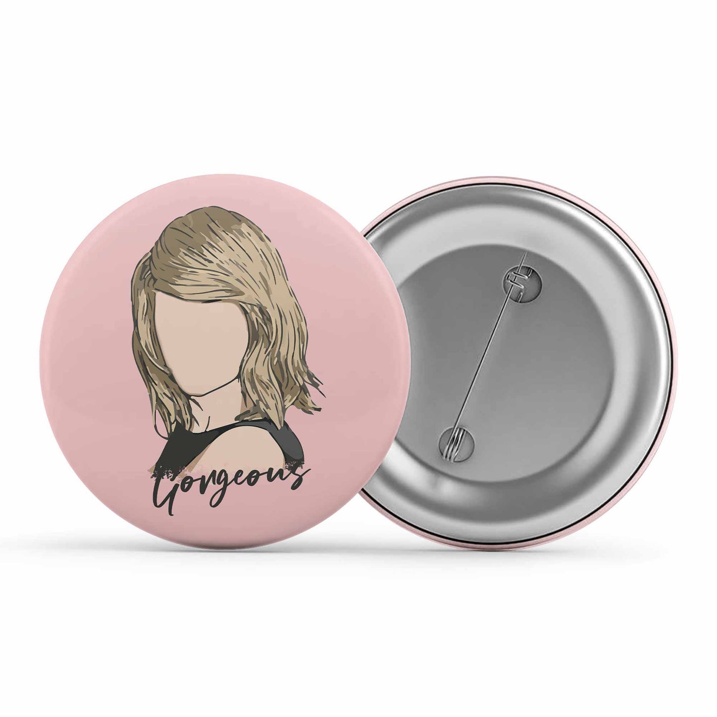 taylor swift gorgeous badge pin button music band buy online united states of america usa the banyan tee tbt men women girls boys unisex