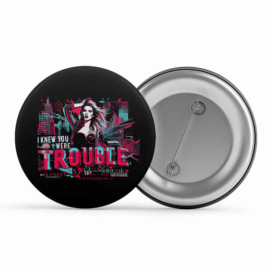 taylor swift you were trouble badge pin button music band buy online united states of america usa the banyan tee tbt men women girls boys unisex