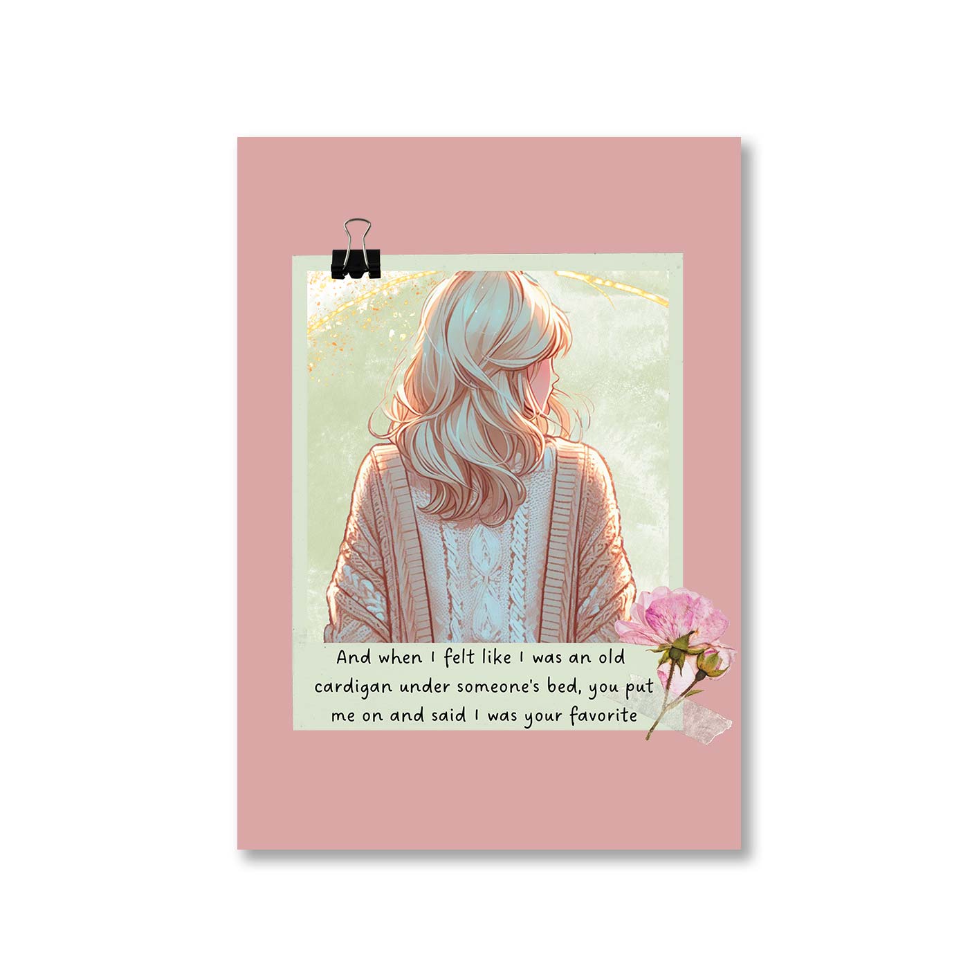 taylor swift old cardigan poster wall art buy online united states of america usa the banyan tee tbt a4