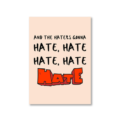 taylor swift haters gonna hate poster wall art buy online united states of america usa the banyan tee tbt a4