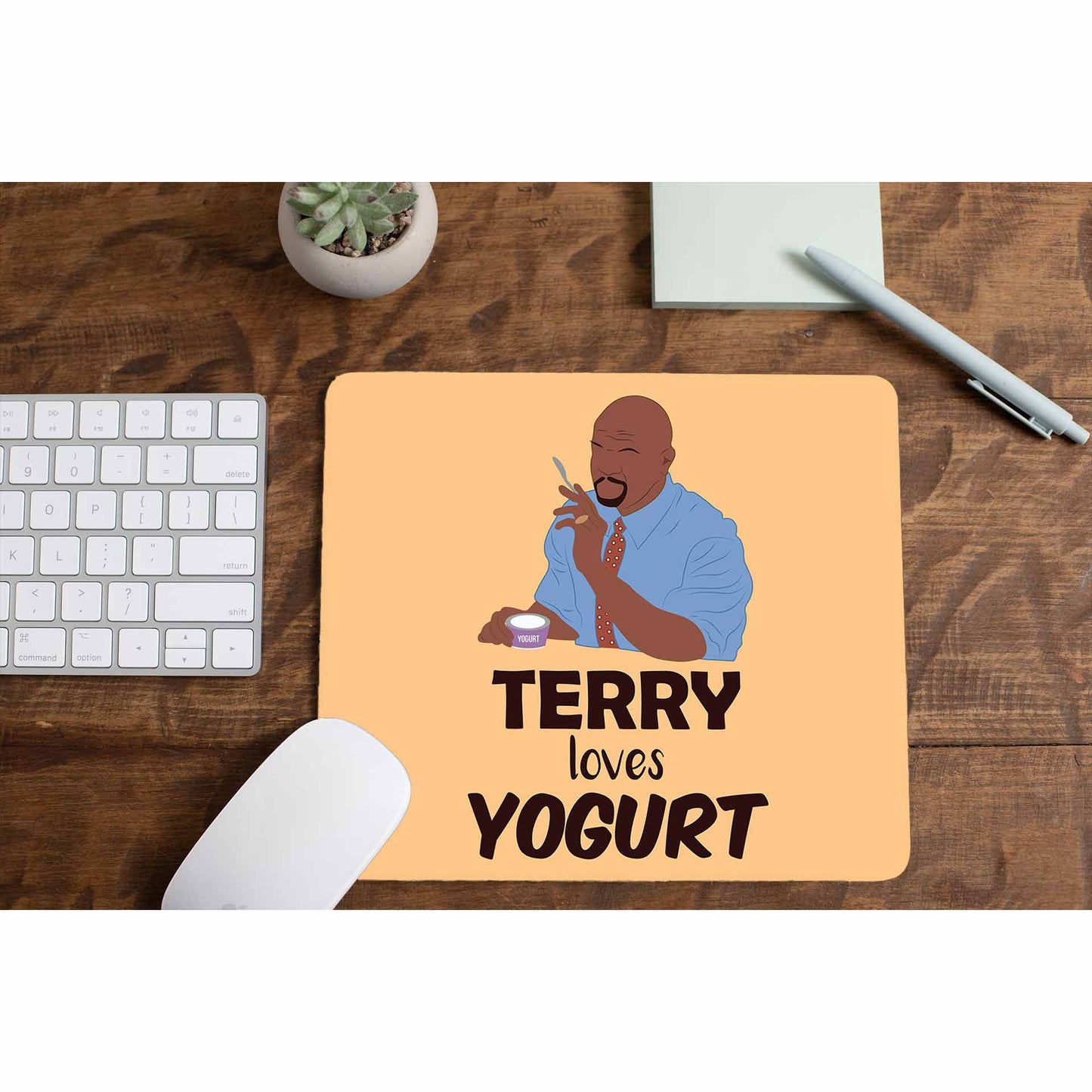 brooklyn nine-nine terry loves yogurt mousepad logitech large anime buy online united states of america usa the banyan tee tbt men women girls boys unisex  detective jake peralta terry charles boyle gina linetti andy samberg merchandise clothing acceessories