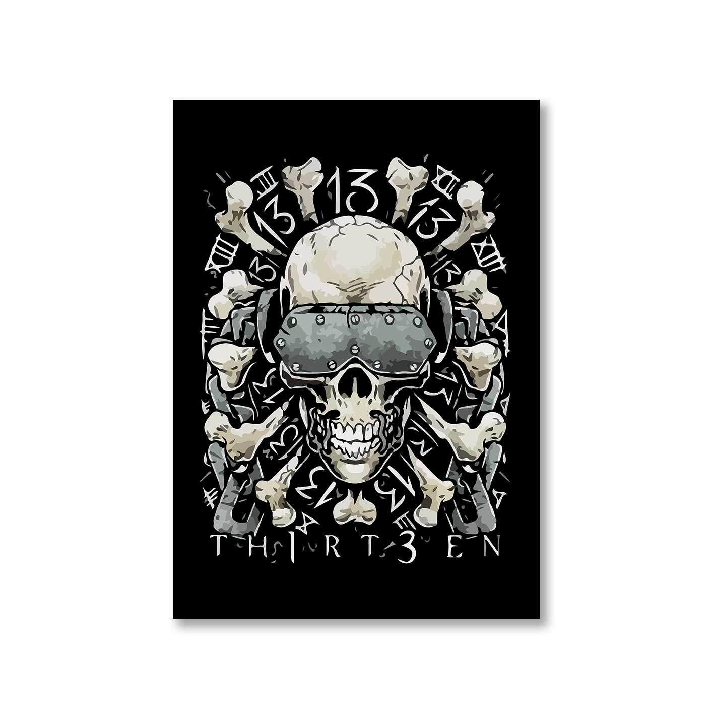 megadeth th1rt3en poster wall art buy online united states of america usa the banyan tee tbt a4