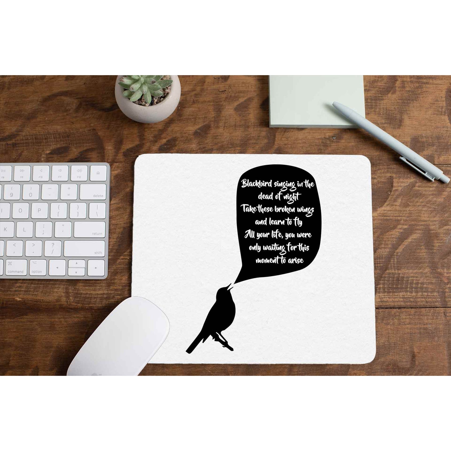 Blackbird The Beatles Mousepad The Banyan Tee TBT Mouse pad computer accessory