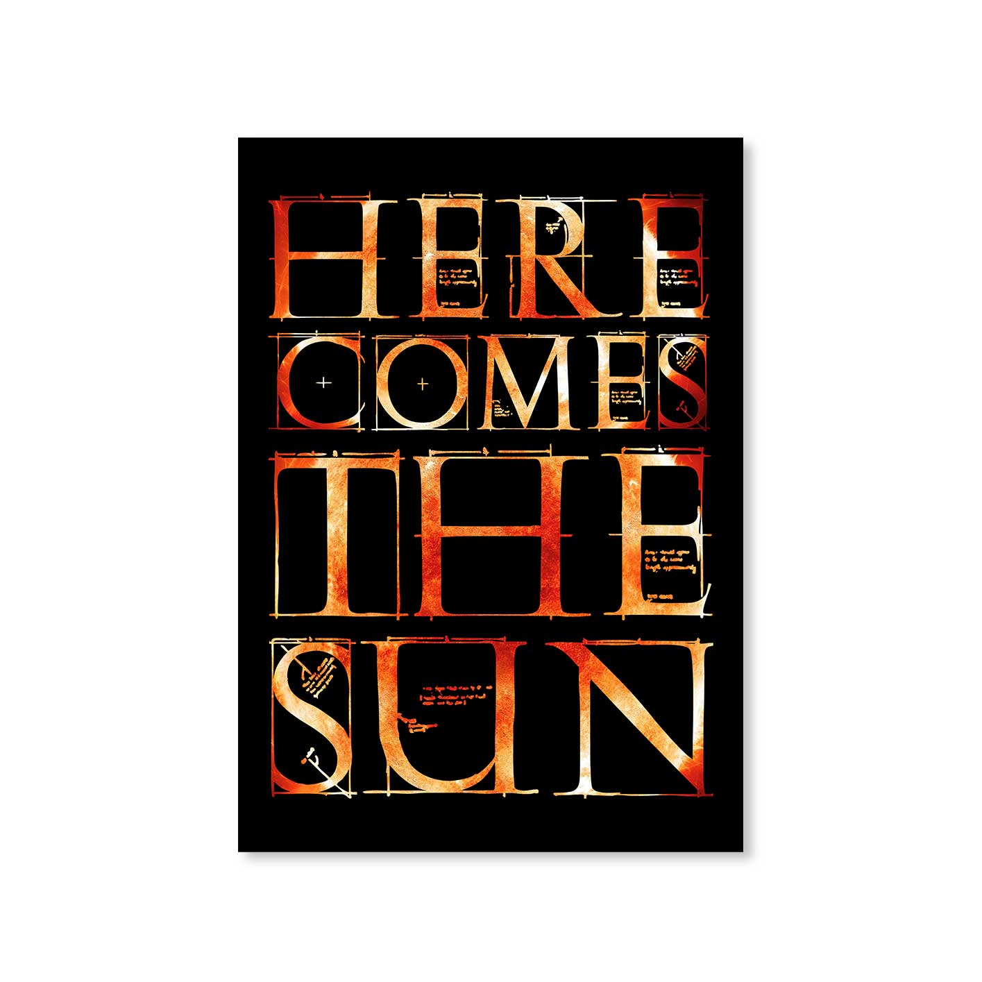 Here Comes The Sun The Beatles Poster - Here Comes The Sun Posters The Banyan Tee TBT Wall Art unframed framed