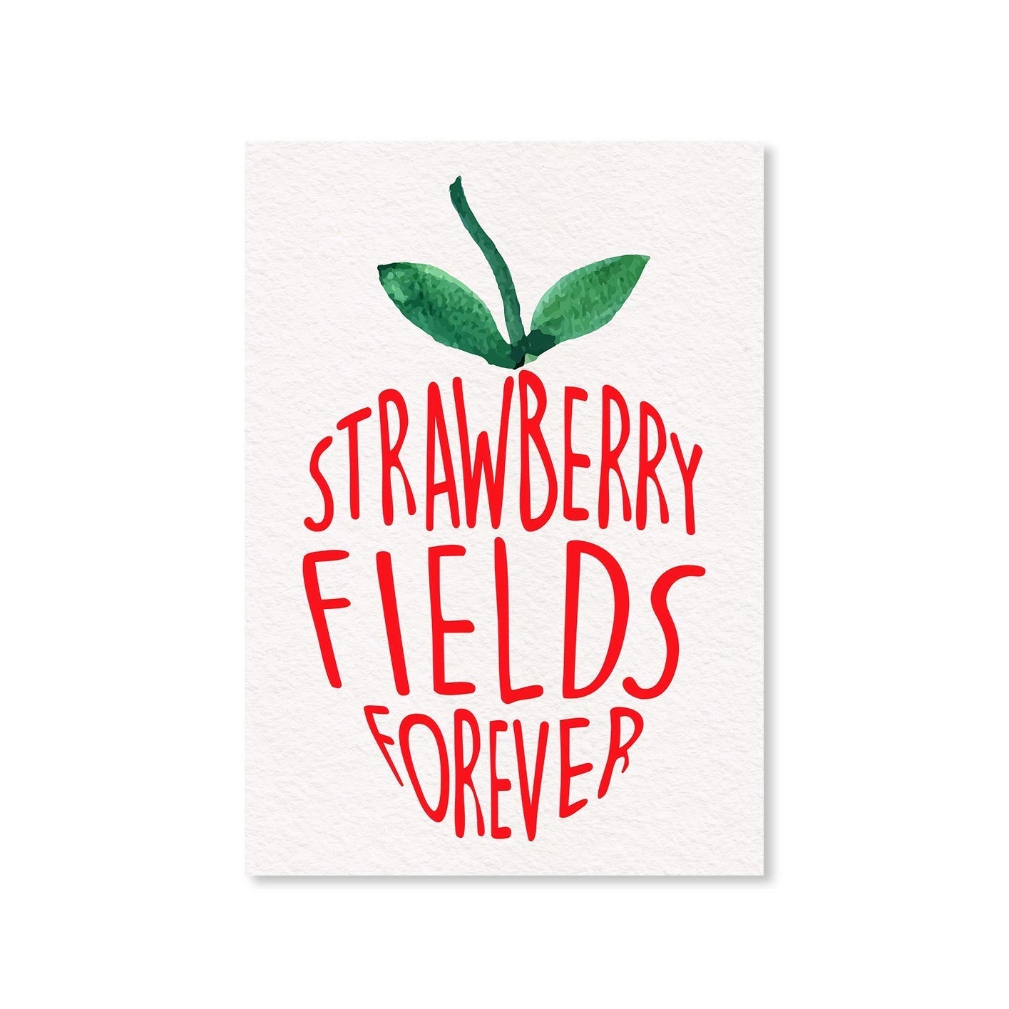 Strawberry Fields Forever The Beatles Poster Posters The Banyan Tee TBT Wall Art unframed framed