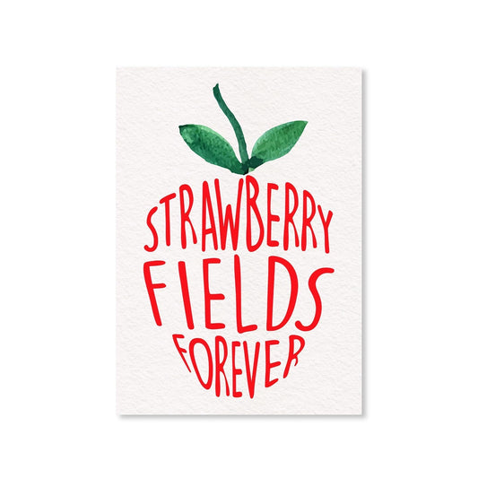 Strawberry Fields Forever The Beatles Poster Posters The Banyan Tee TBT Wall Art unframed framed