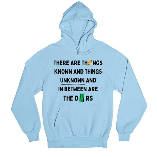 the doors things unknown hoodie hooded sweatshirt winterwear music band buy online usa united states of america the banyan tee tbt men women girls boys unisex baby blue