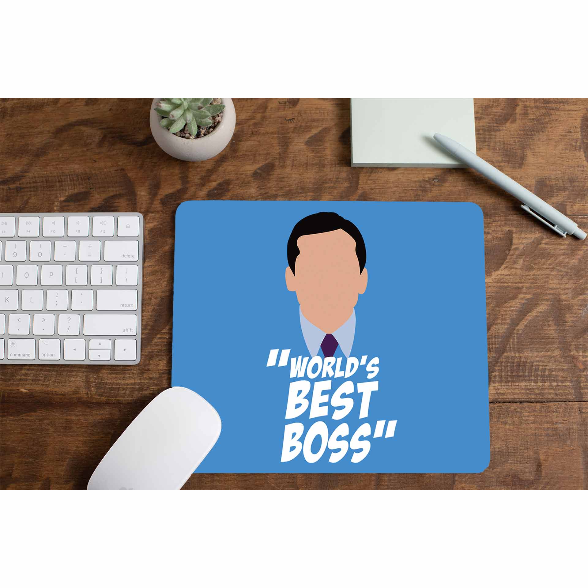 the office world's best boss mousepad logitech large anime tv & movies buy online united states of america usa the banyan tee tbt men women girls boys unisex  - michael scott