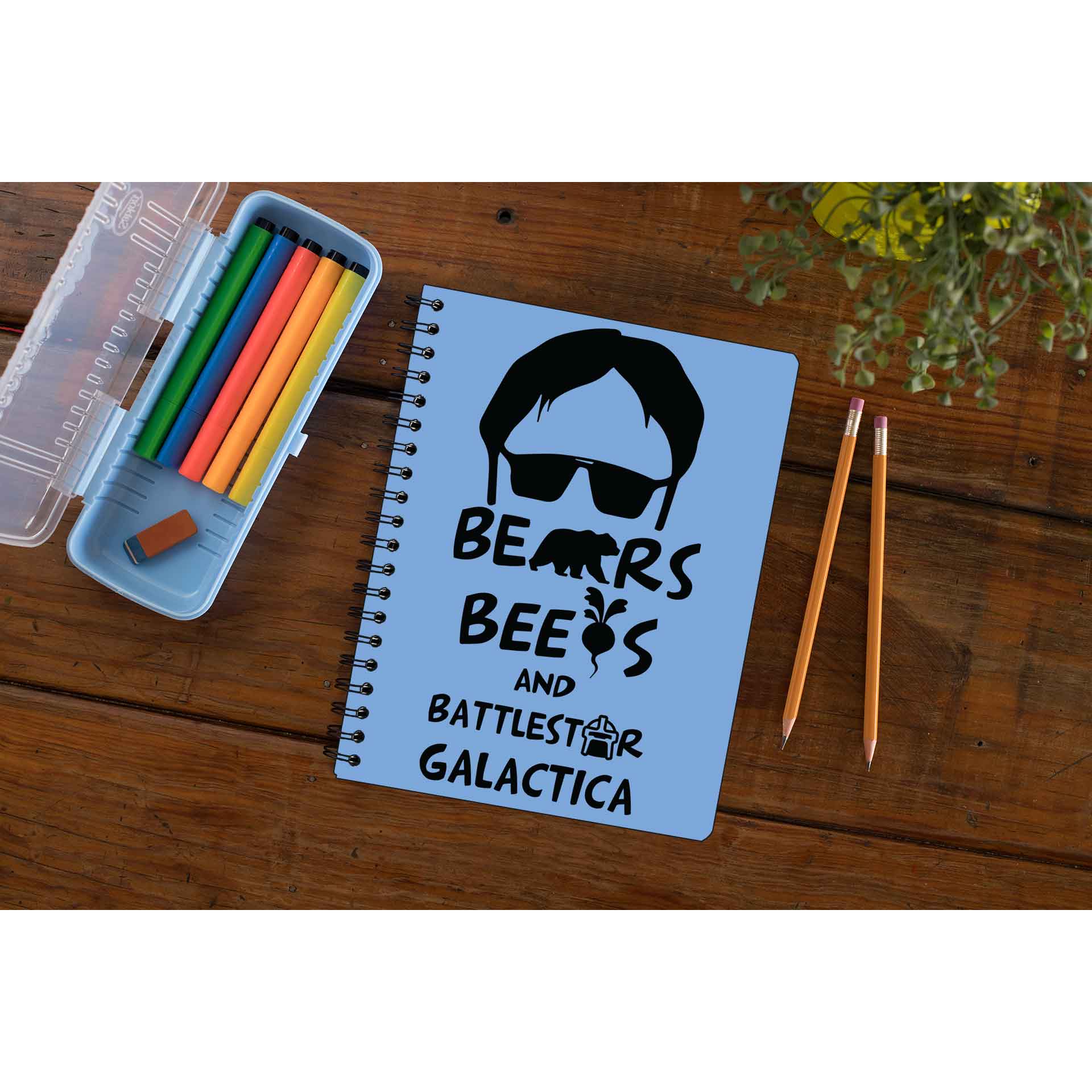 the office bears beets & battlestar galactica notebook notepad diary buy online united states of america usa the banyan tee tbt unruled - dwight